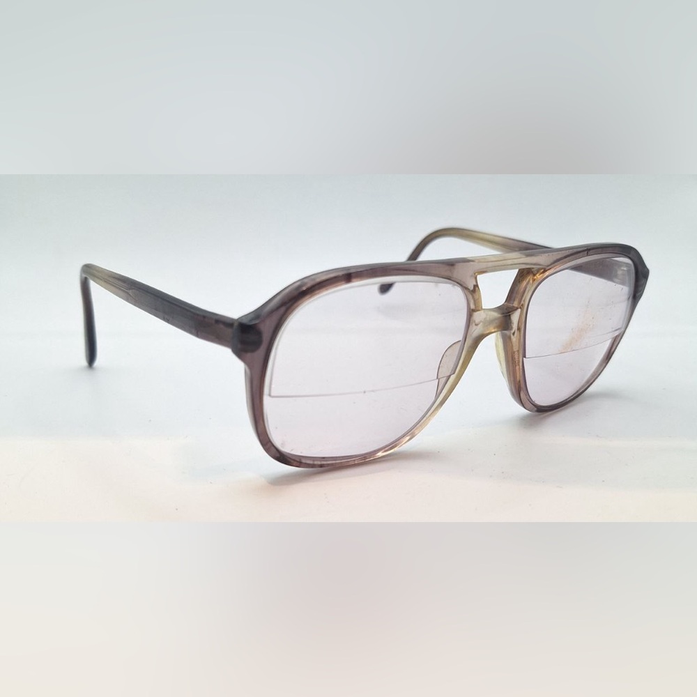 Vintage American Optical EC100A Gray Translucent Pilot Sunglasses Frames Only
